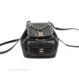 Chanel Quilted Small Duma Drawstring Backpack Black Lambskin 22A Online Sale