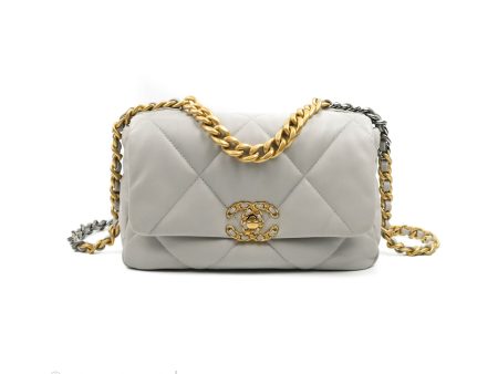 Chanel 19 Small Grey Mixed Hardware 21A Fashion