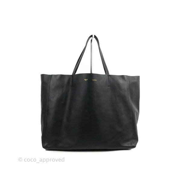 Celine Large Horizontal Cabas Tote Bag Black Calfskin Online Hot Sale