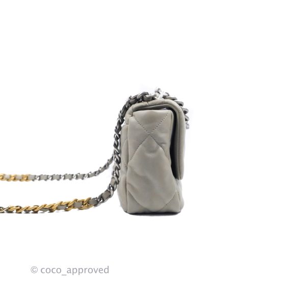 Chanel 19 Small Grey Mixed Hardware 22C on Sale