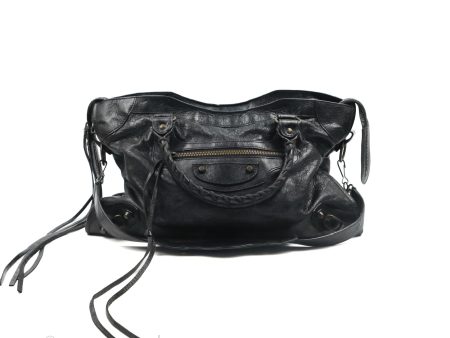 Balenciaga Classic City Bag Black Calfskin Ruthenium Hardware Fashion