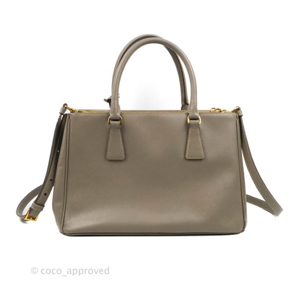 Prada Small Saffiano Lux Galleria Bag Argilla Fashion