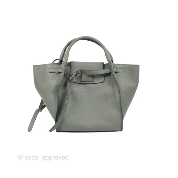 Celine Small Big Bag Grey Supple Grained Leather Silver Hardware Supply