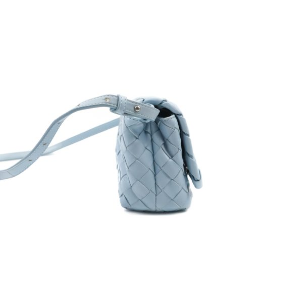 Bottega Veneta Intrecciato Mini Crossbody Bag Light Blue on Sale