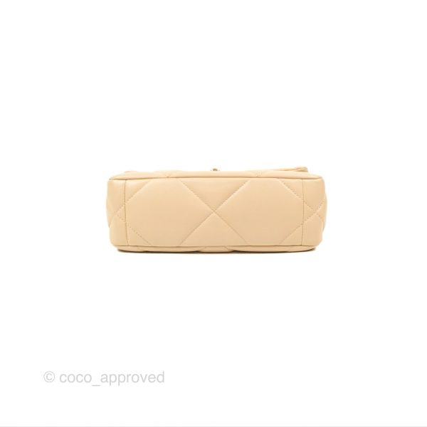 Chanel 19 Small Light Beige Mixed Hardware Online now