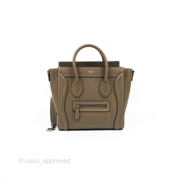 Celine Nano Luggage in Souris Drummed Calfskin Supply