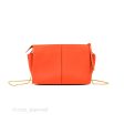 Celine Tri-Fold Clutch on Chain Orange Calfskin on Sale