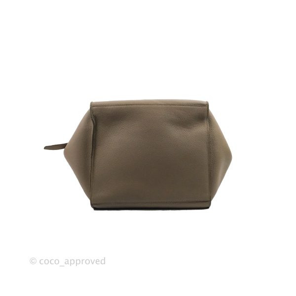 Celine Small Big Bag Light Taupe Supple Grained Leather Silver Hardware For Sale