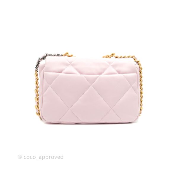 Chanel 19 Small Pink Lambskin Mixed Hardware Hot on Sale