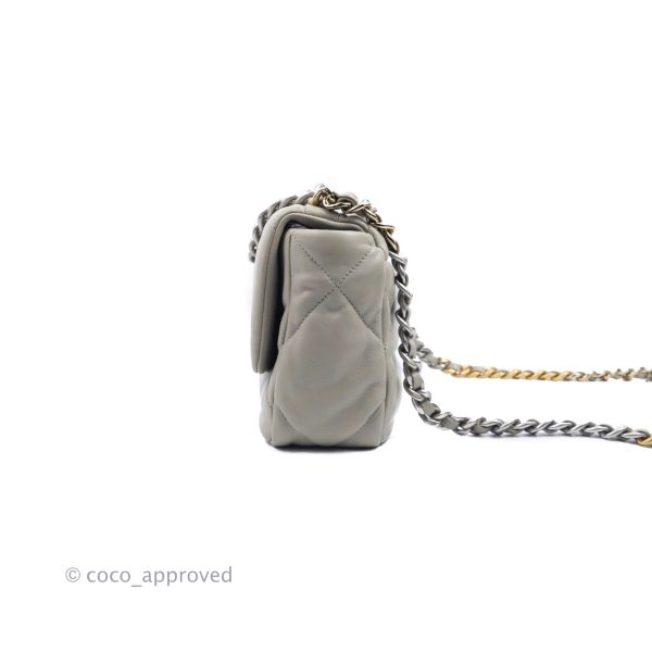 Chanel 19 Small Grey Mixed Hardware 22C on Sale