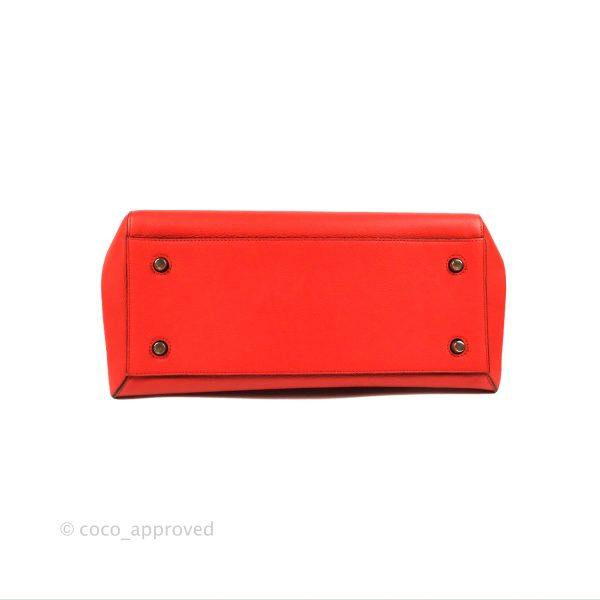 Celine Edge Bag Tomato Red Grained Calfskin Online now