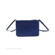 Celine Small Trio Crossbody Bag Dark Blue Lambskin Gold Hardware on Sale