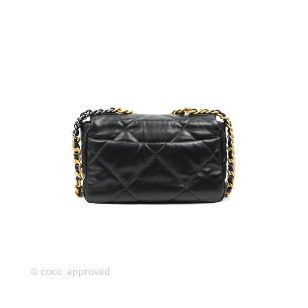 Chanel 19 Small Black Goatskin Mixed Hardware 20S Fashion