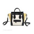 Celine Nano Luggage Bag Tricolour Light Beige White Black Grained Calfskin Discount