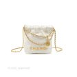 Chanel 22 Mini Bag White Crumpled Calfskin For Cheap