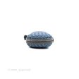 Bottega Veneta Ayers Satin Intreccio Stretch Knot Clutch Navy Online