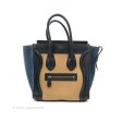 Celine Micro Luggage Bag Navy Beige Black Calfskin Cheap