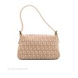 Fendi Zucchino Mini Mama Baguette Beige Pink Gold Hardware Hot on Sale