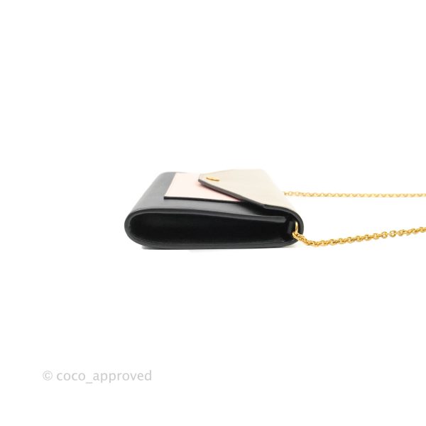 Celine Pocket Envelope Wallet on Chain Beige Pink Black on Sale