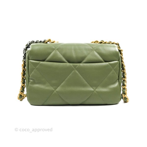 Chanel 19 Small Olive Green Mixed Hardware on Sale