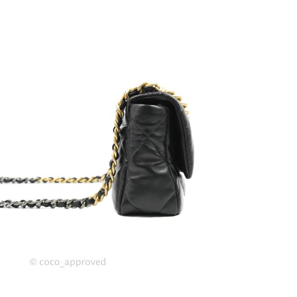 Chanel 19 Small Black Lambskin Mixed Hardware Discount