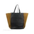 Celine Large Cabas Phantom Brown Suede Black Calfskin Fashion