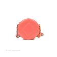 Chanel 19 Round Clutch With Chain Coral Pink Mixed Hardware For Cheap