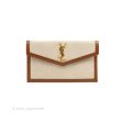 Saint Laurent Uptown Pouch Tan Natural Beige Canvas Online now