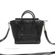 Celine Nano Luggage Black Drummed Calfskin Silver Hardware Discount