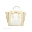 Celine Micro Luggage Light Beige White Calfskin For Sale