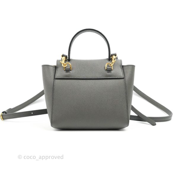 Celine Pico Belt Bag Grey Grained Calfskin Gold Hardware For Cheap