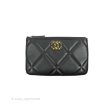 Chanel 19 Small Pouch Black Lambskin Gold Hardware Cheap