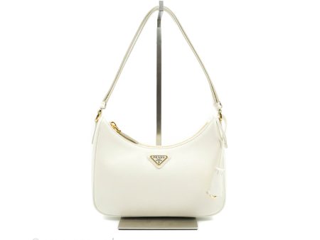 Prada Saffiano Leather Mini Bag White Gold Hardware Supply