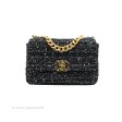 Chanel 19 Tweed Sequin Quilted Flap Black Multicolor For Cheap