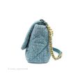 Chanel 19 Maxi Flap Bag Blue Tweed Mixed Hardware Online now