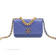 Chanel 19 Wallet on Chain WOC Very Peri Mixed Hardware Cheap