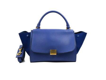 Celine Sleek Small Tri-Color Trapeze Blue Calfskin Online