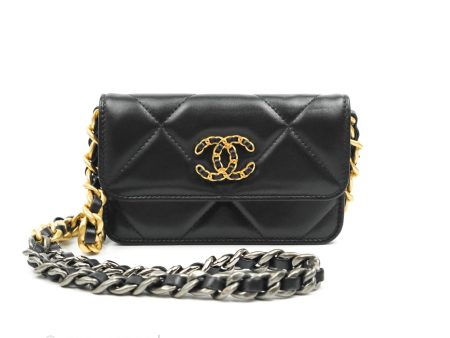 Chanel 19 Clutch With Chain Black Mixed Hardware Online