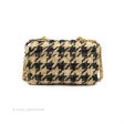 Chanel 19 Medium Tweed Houndstooth Black Beige Mixed Hardware Hot on Sale