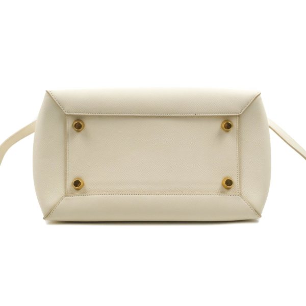 Celine Mini Belt Bag White Grained Calfskin Gold Hardware Discount