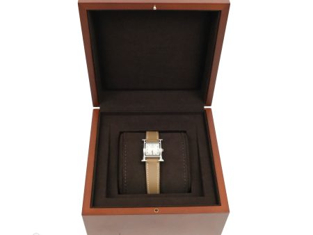 Hermès Heure H Watch Etoupe Epsom Palladium Hardware For Cheap