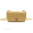 Chanel Vintage Small Single Full Flap Bag Beige Lambskin 24K Gold Hardware Online Sale