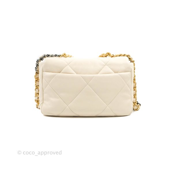 Chanel 19 Small Light Beige Lambskin Mixed Hardware 20C Online Sale