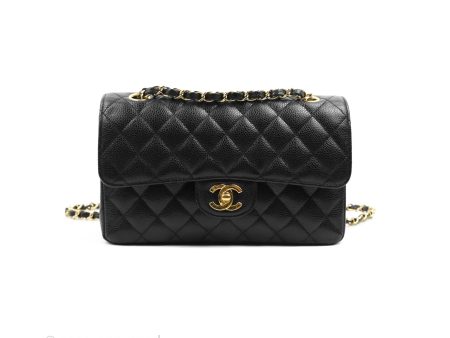 Chanel Small Classic Quilted Flap Black Caviar 24K Gold Hardware Online