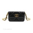 Chanel 19 Mini Clutch with Chain Black Lambskin Mixed Hardware Online