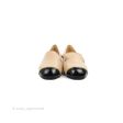 Chanel Beige Black Chain Details Loafers 35.5 For Discount