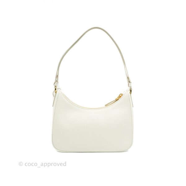 Prada Saffiano Leather Mini Bag White Gold Hardware Supply