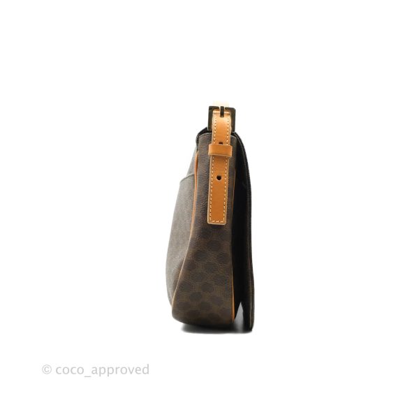 Celine Vintage Brown Canvas Shoulder Bag Online Hot Sale