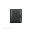 Bottega Veneta Bifold In Black Intrecciato Leather Wallet Hot on Sale