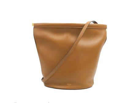 Celine Clasp Bucket Bag Brown For Discount